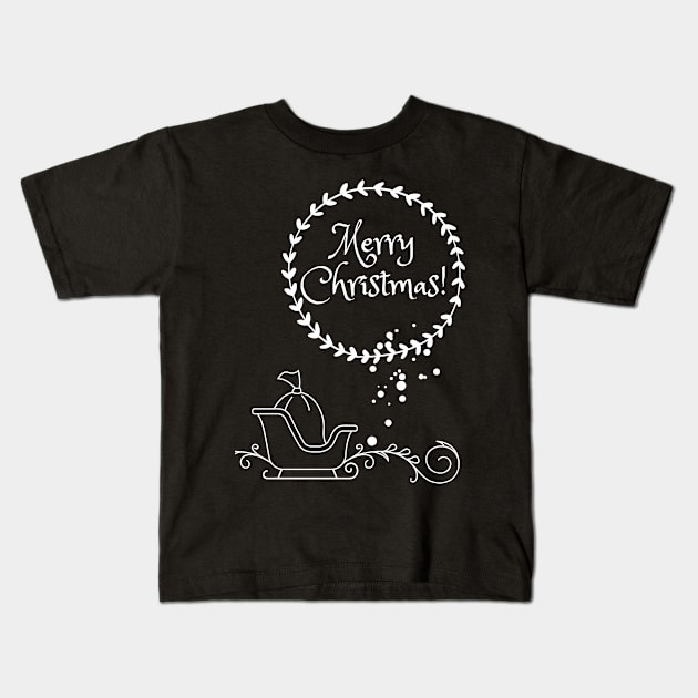 Christmas Greetings 4- Christmas Santa Claus Pattern Sleigh Kids T-Shirt by abrill-official